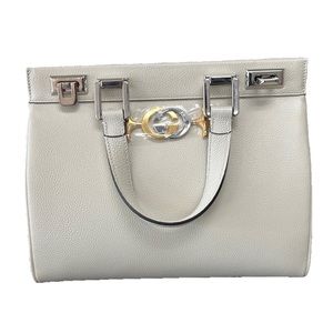 New Gucci White Zumi Tote